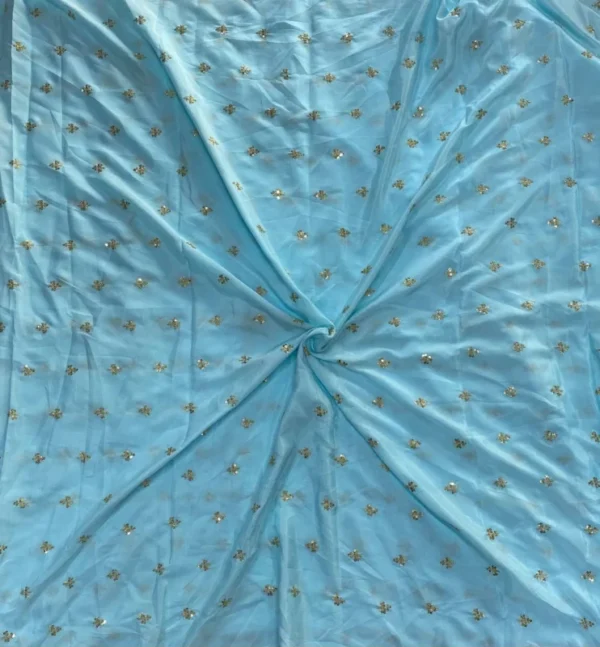 Natural crepe fabric with zari sequins 8211 4 colors amrut - High-Quality Fabric