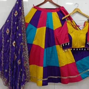 New superhit roman silk leheriya lehenga choli 8211 stitched 8211 amrut dresses - High-Quality Fabric