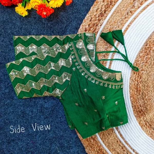 Partywear jari sequence embroidered blouse fancy farma design - High-Quality Fabric