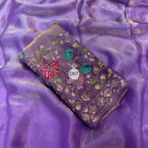 Plain space silk saree matching maggam work blouse 8211 bollywoodfabricstore - High-Quality Fabric