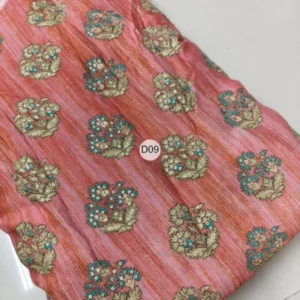 Pure chinon viscose position print embroidered fabric shop now - High-Quality Fabric