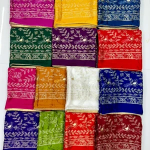 Pure gajji silk dupatta with lagadi patta 038 vintage work shop now - High-Quality Fabric