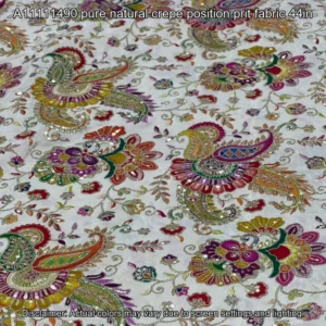 Pure natural crepe fabric versatile plain crepe by yard - High-Quality Fabric