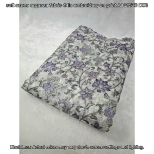 Soft ozone organza fabric embroidered 038 printed 448243 - High-Quality Fabric