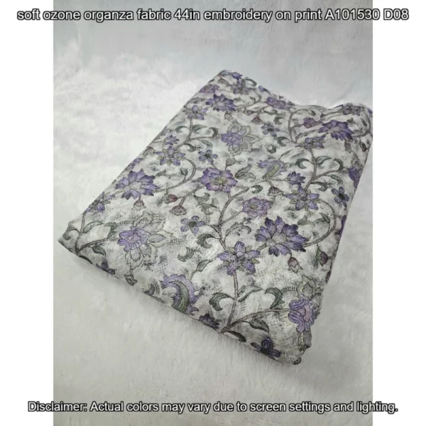 Soft ozone organza fabric embroidered 038 printed 448243 - High-Quality Fabric