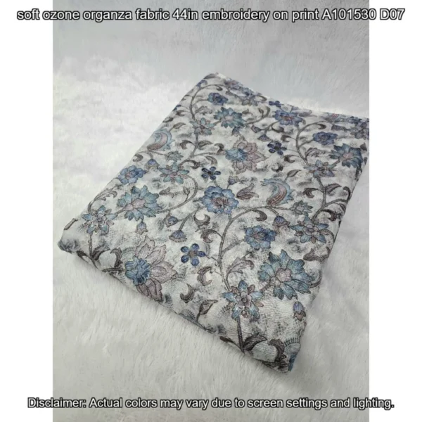 Soft ozone organza fabric embroidered 038 printed 448243 - High-Quality Fabric