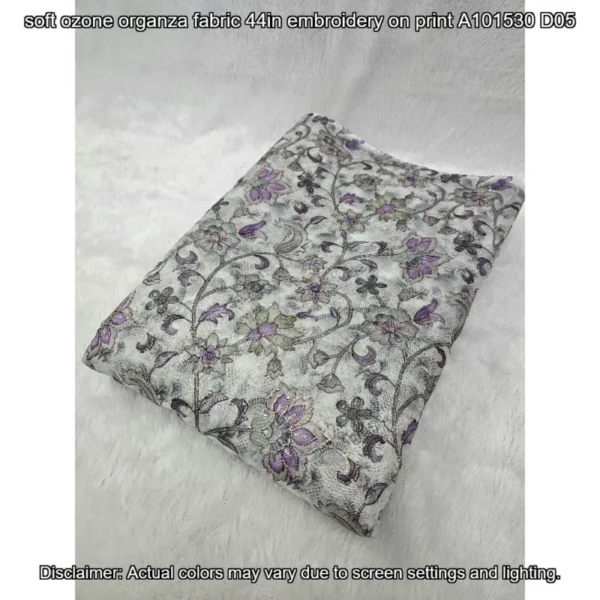 Soft ozone organza fabric embroidered 038 printed 448243 - High-Quality Fabric
