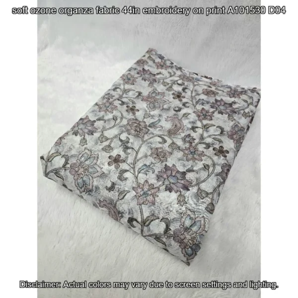 Soft ozone organza fabric embroidered 038 printed 448243 - High-Quality Fabric