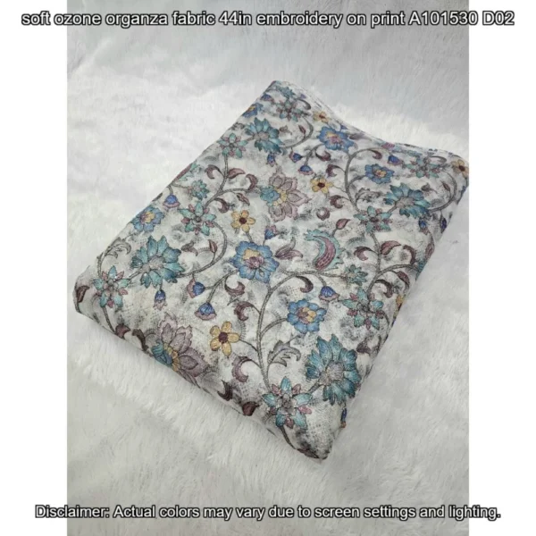 Soft ozone organza fabric embroidered 038 printed 448243 - High-Quality Fabric