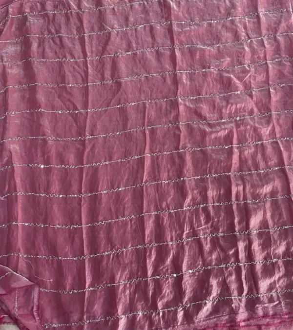 Space silk fabric with cutdana pipe beads work 8211 290m 8211 amrut dresses - High-Quality Fabric