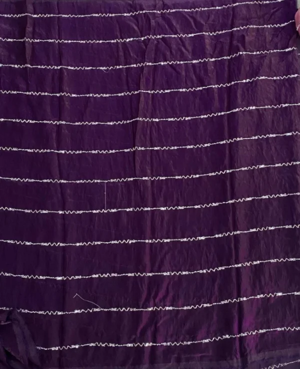 Space silk fabric with cutdana pipe beads work 8211 290m 8211 amrut dresses - High-Quality Fabric