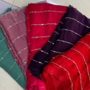 Space silk fabric with cutdana pipe beads work 8211 290m 8211 amrut dresses - High-Quality Fabric