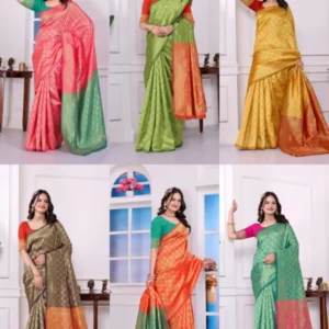 Bella vitta banarasi silk sarees lace border blouse - High-Quality Fabric