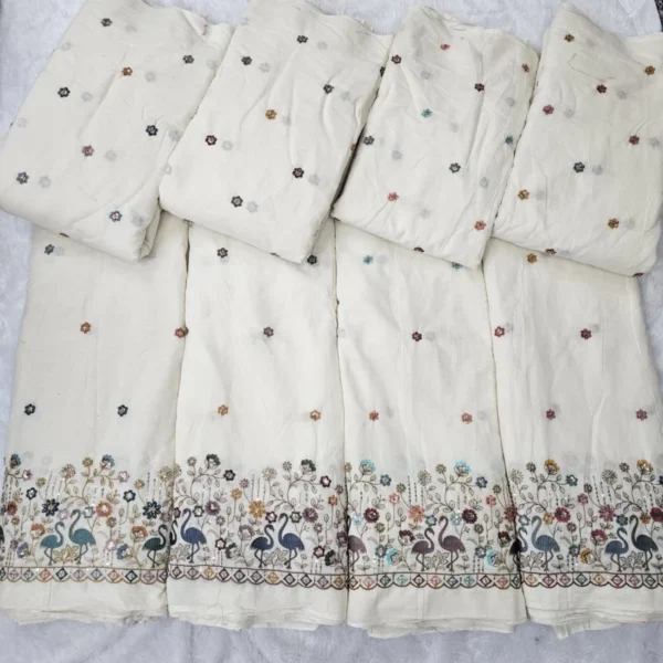 Dyeable kora mul cotton fabric 8211 multi thread 038 cut dana - High-Quality Fabric