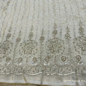 Dyeable pure tissue silk fabric 8211 heavy handwork daman 568243 wide - High-Quality Fabric