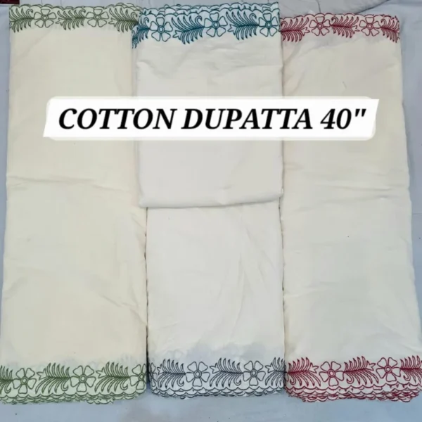 Dyeable soft kora mul cotton multi embroidered fabric - High-Quality Fabric