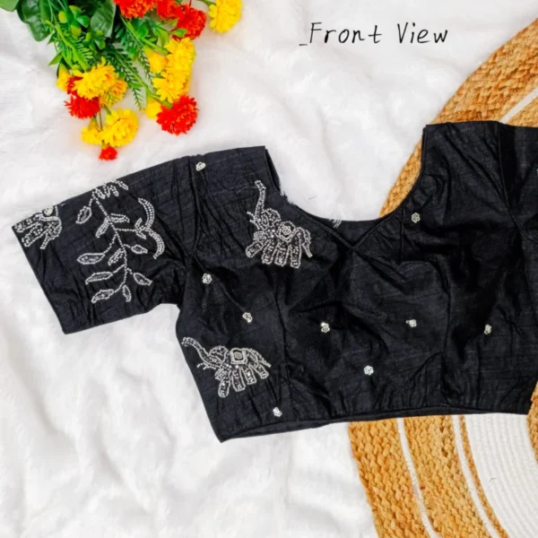 Exclusive khatli moti 038 sequence partywear blouse - High-Quality Fabric