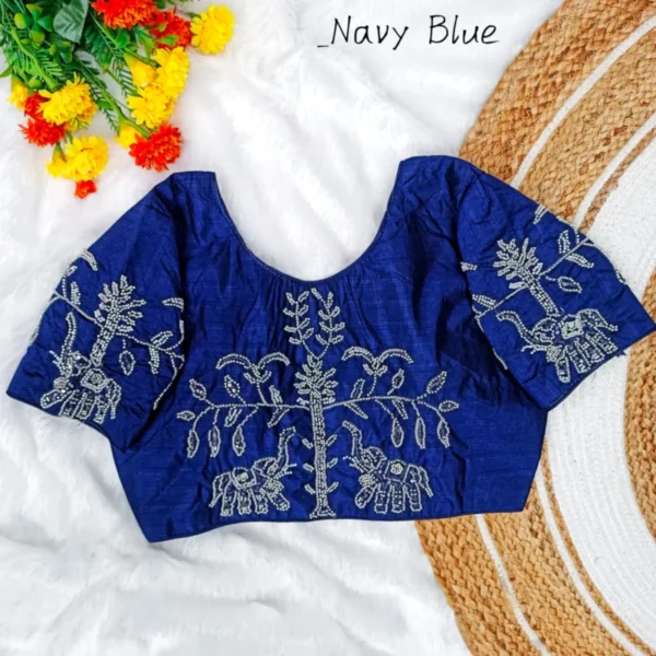 Exclusive khatli moti 038 sequence partywear blouse - High-Quality Fabric