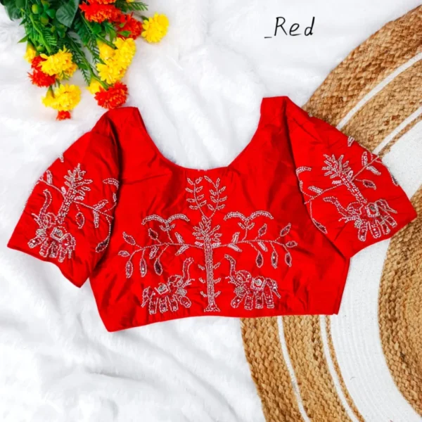 Exclusive khatli moti 038 sequence partywear blouse - High-Quality Fabric