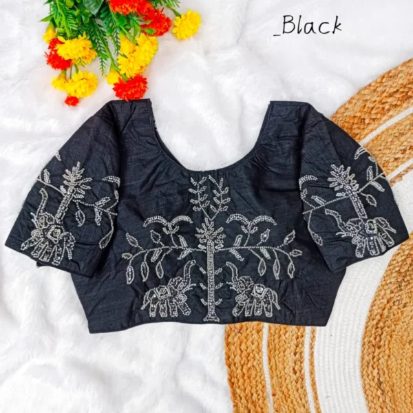 Exclusive khatli moti 038 sequence partywear blouse - High-Quality Fabric