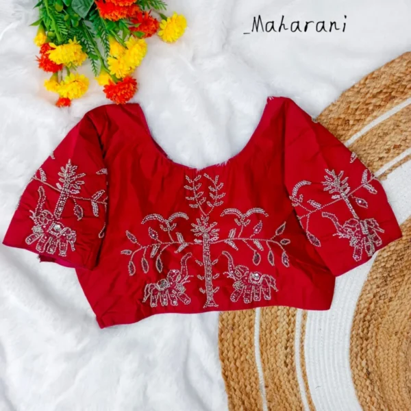 Exclusive khatli moti 038 sequence partywear blouse - High-Quality Fabric