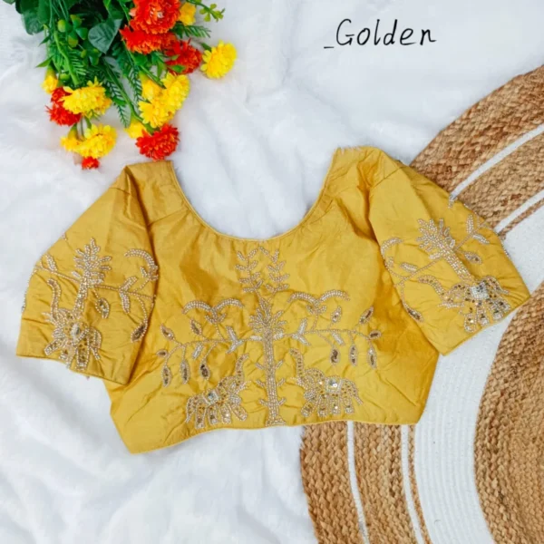 Exclusive khatli moti 038 sequence partywear blouse - High-Quality Fabric