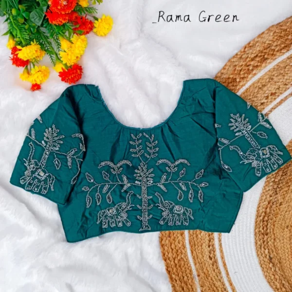 Exclusive khatli moti 038 sequence partywear blouse - High-Quality Fabric