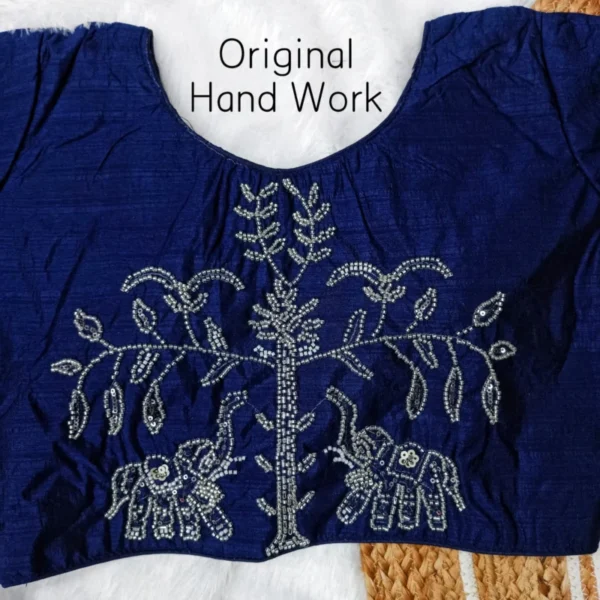 Exclusive khatli moti 038 sequence partywear blouse - High-Quality Fabric