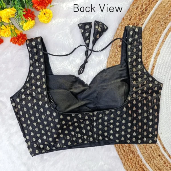 Exclusive partywear chanderi cotton blouse crosset jari jacquard - High-Quality Fabric