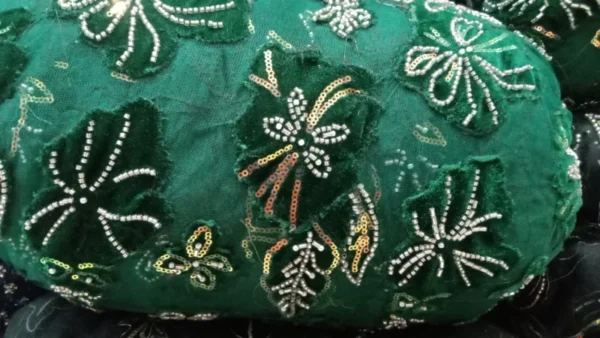 Exquisite imported net fabric green black purple sequin - High-Quality Fabric