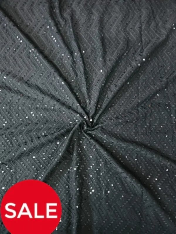 Georgette chikankari fabric 8211 delicate embroidery 200m - High-Quality Fabric