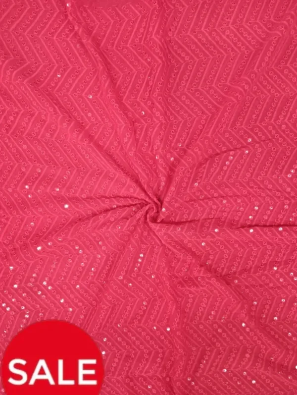 Georgette chikankari fabric 8211 delicate embroidery 200m - High-Quality Fabric