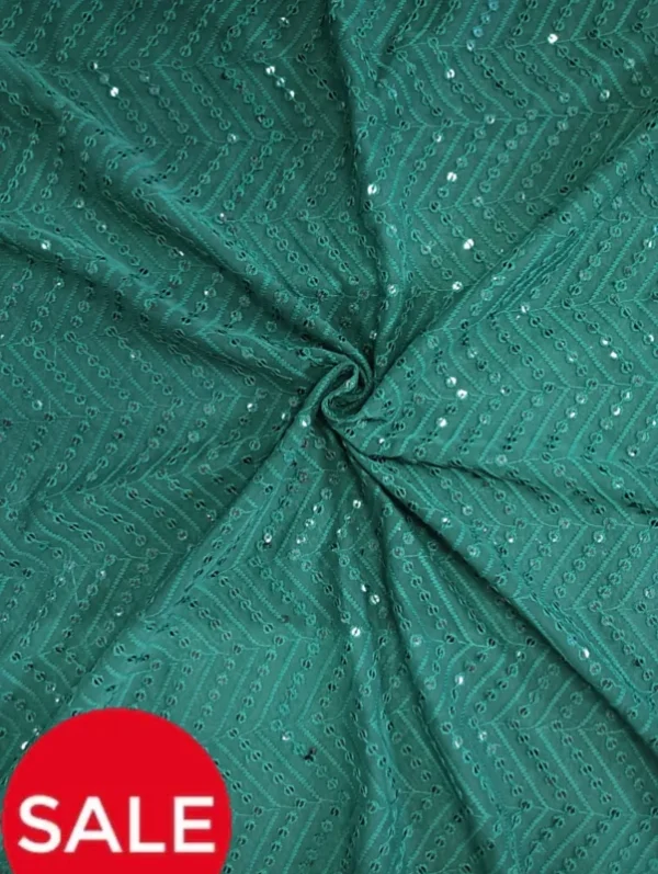 Georgette chikankari fabric 8211 delicate embroidery 200m - High-Quality Fabric
