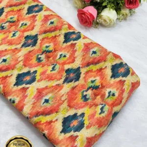 Hakoba cotton with digital print a136240290720251529 - High-Quality Fabric
