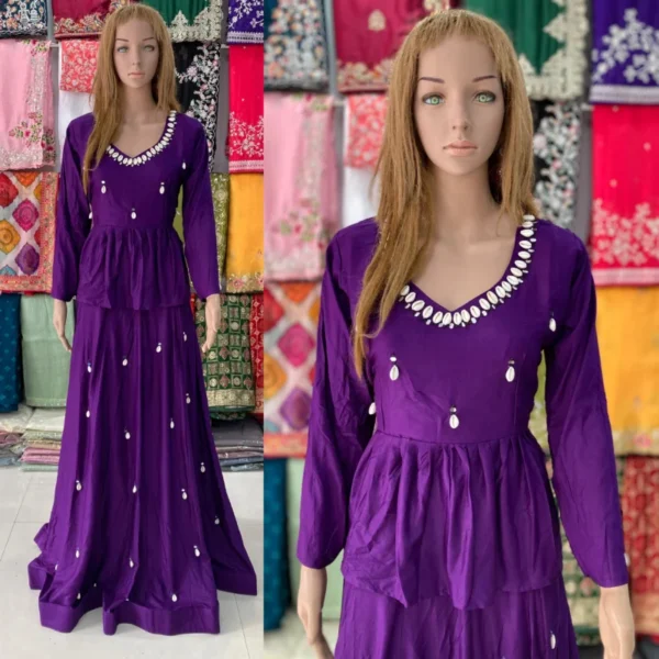 Kediya style dhabu cotton lehenga set 8211 real mirror kodi work - High-Quality Fabric