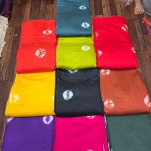 Mull chanderi bandhej bandhani design a1120 - High-Quality Fabric
