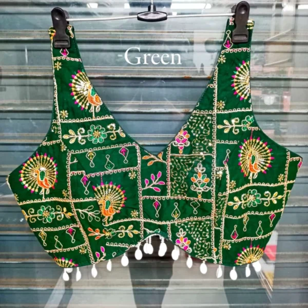 Navratri special fox georgette blouse 8211 multi color sequence - High-Quality Fabric