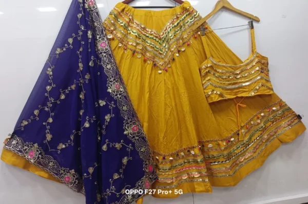 Navratri special rayon cotton lehenga choli 8211 6 meter flair - High-Quality Fabric