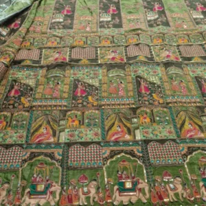 Pure natural crepe fabric 8211 heavy prints 038 coding daman - High-Quality Fabric