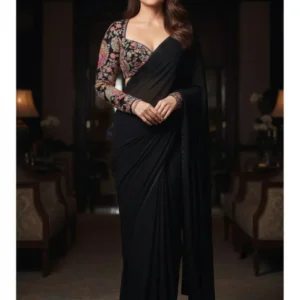 Pure natural crepe fabric with multi work embroidery 8211 shop now - High-Quality Fabric