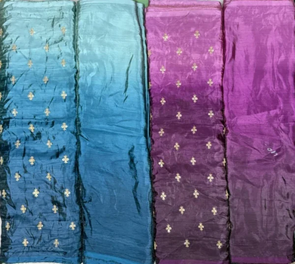 Pure silky crush fabric with sequence butties - High-Quality Fabric
