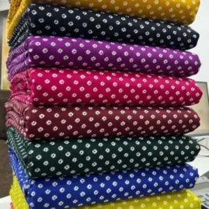 Pure soft cotton hand bandhani print fabric 448243 wide - High-Quality Fabric