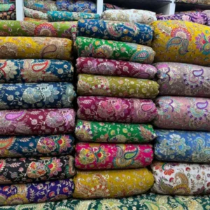 Pure viscose natural crepe fabric 8211 keri print 038 embroidery - High-Quality Fabric