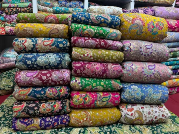 Pure viscose natural crepe fabric 8211 keri print 038 embroidery - High-Quality Fabric