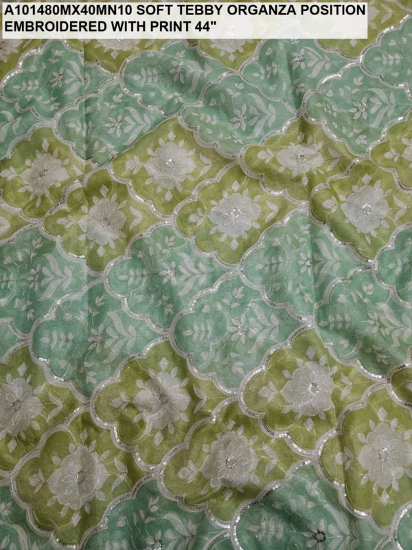 Pure viscose organza position prints - High-Quality Fabric