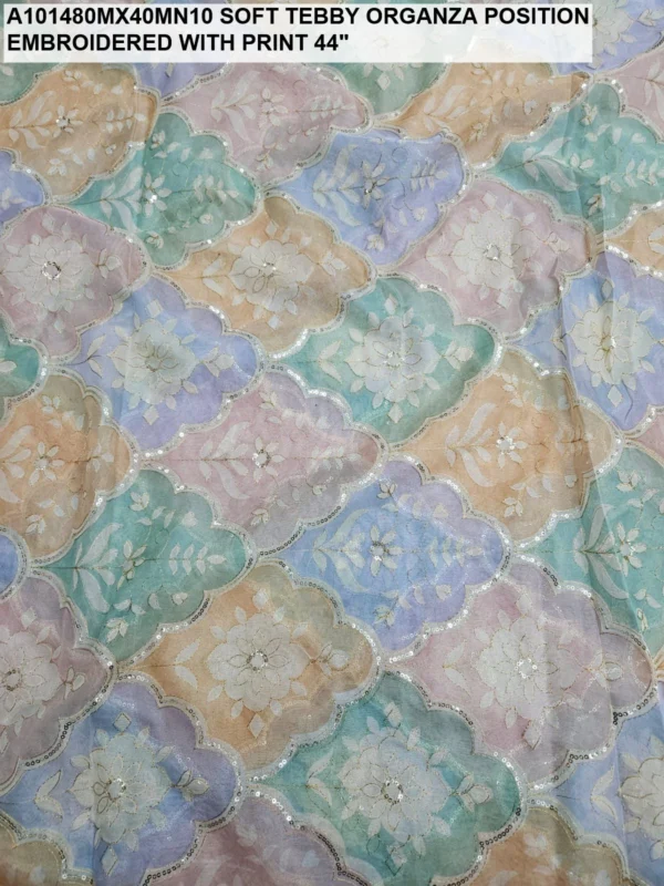 Pure viscose organza position prints - High-Quality Fabric