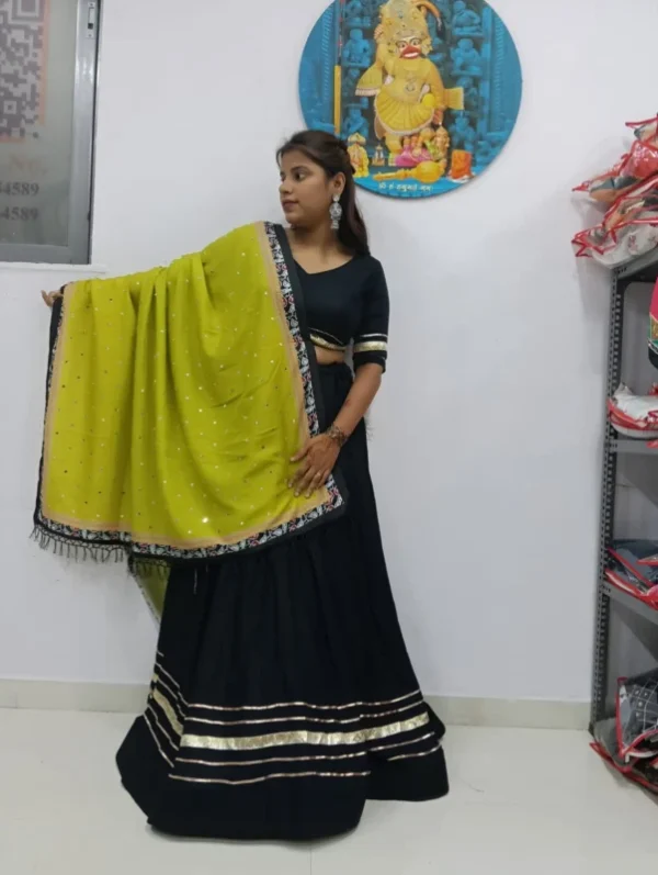 Rayon cotton lehenga choli 8211 6 meter flair 038 digital print dupatta - High-Quality Fabric