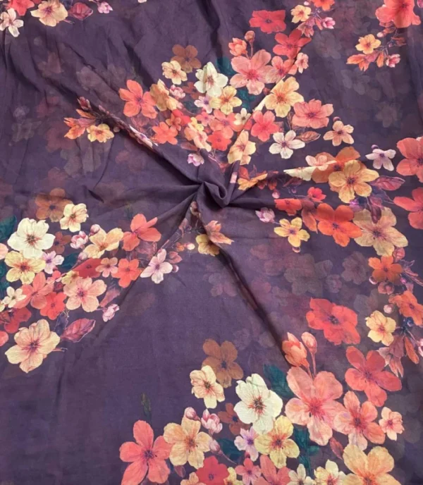 Sabyasachi inspired digital print faux georgette fabric 8211 44 - High-Quality Fabric
