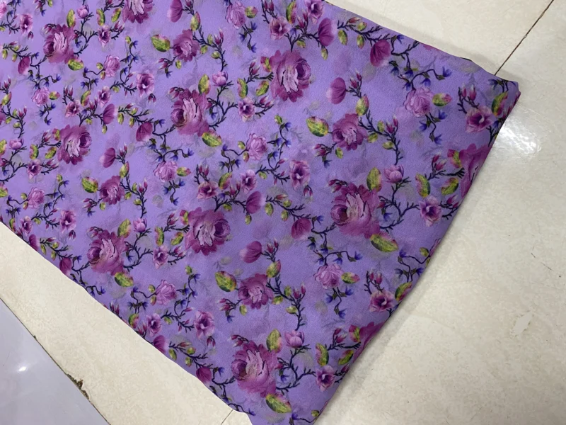 Sabyasachi inspired digital print faux georgette fabric 8211 44 - High-Quality Fabric