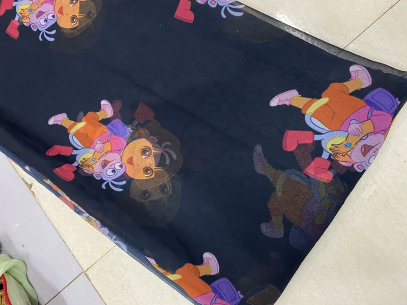 Sabyasachi inspired digital print faux georgette fabric 8211 44 - High-Quality Fabric